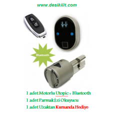 Desi UtopicR 100 Akıllı Telefon Kontrolü Parmak İzi Okuyuculu ve Uzaktan Kumandalı Akıllı Kilit